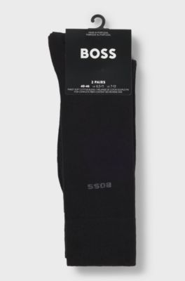 Two-pack business socks in soft compact cotton, Black