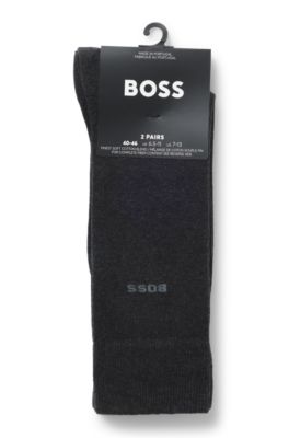 ソックス2足セット レギュラーレングス コットンブレンド, ダークグレー