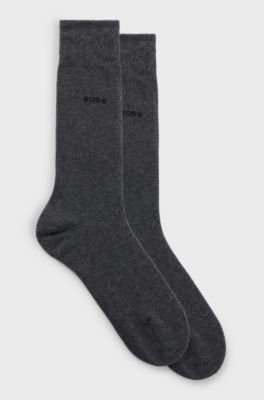 Two-pack business socks in soft compact cotton, Grey