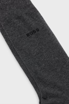 Two-pack business socks in soft compact cotton, Grey