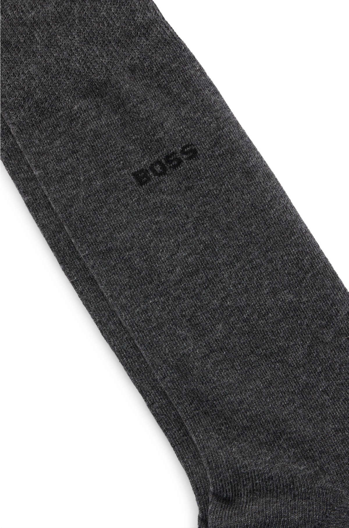 Two-pack of regular-length socks in a cotton blend, Grey