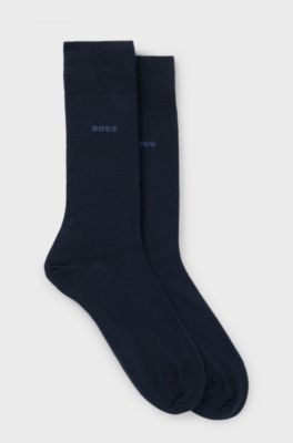 Two-pack business socks in soft compact cotton, Dark Blue
