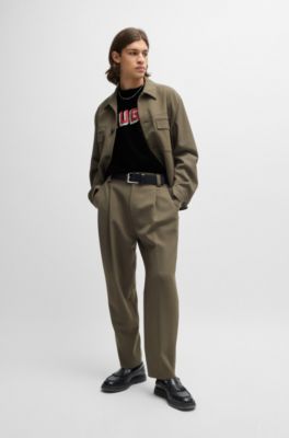 HUGO - Cotton-jersey T-shirt with logo print