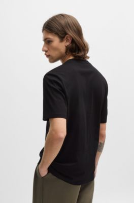 HUGO - Cotton-jersey T-shirt with logo print