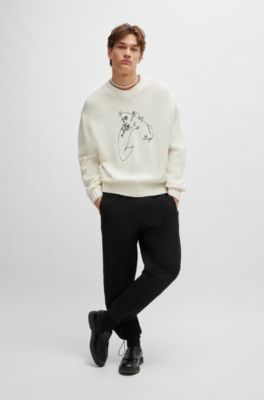 HUGO BOSS ホワイト トレーナー Lサイズ ホワイト（白）系 イギリス Hugo Boss(ヒューゴボス) スウェット