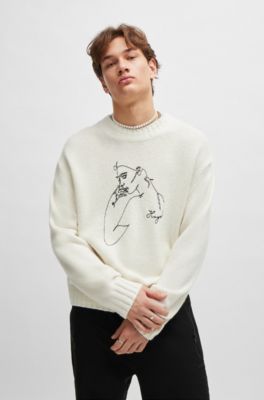 HUGO BOSS ホワイト トレーナー Lサイズ ホワイト（白）系 イギリス Hugo Boss(ヒューゴボス) スウェット