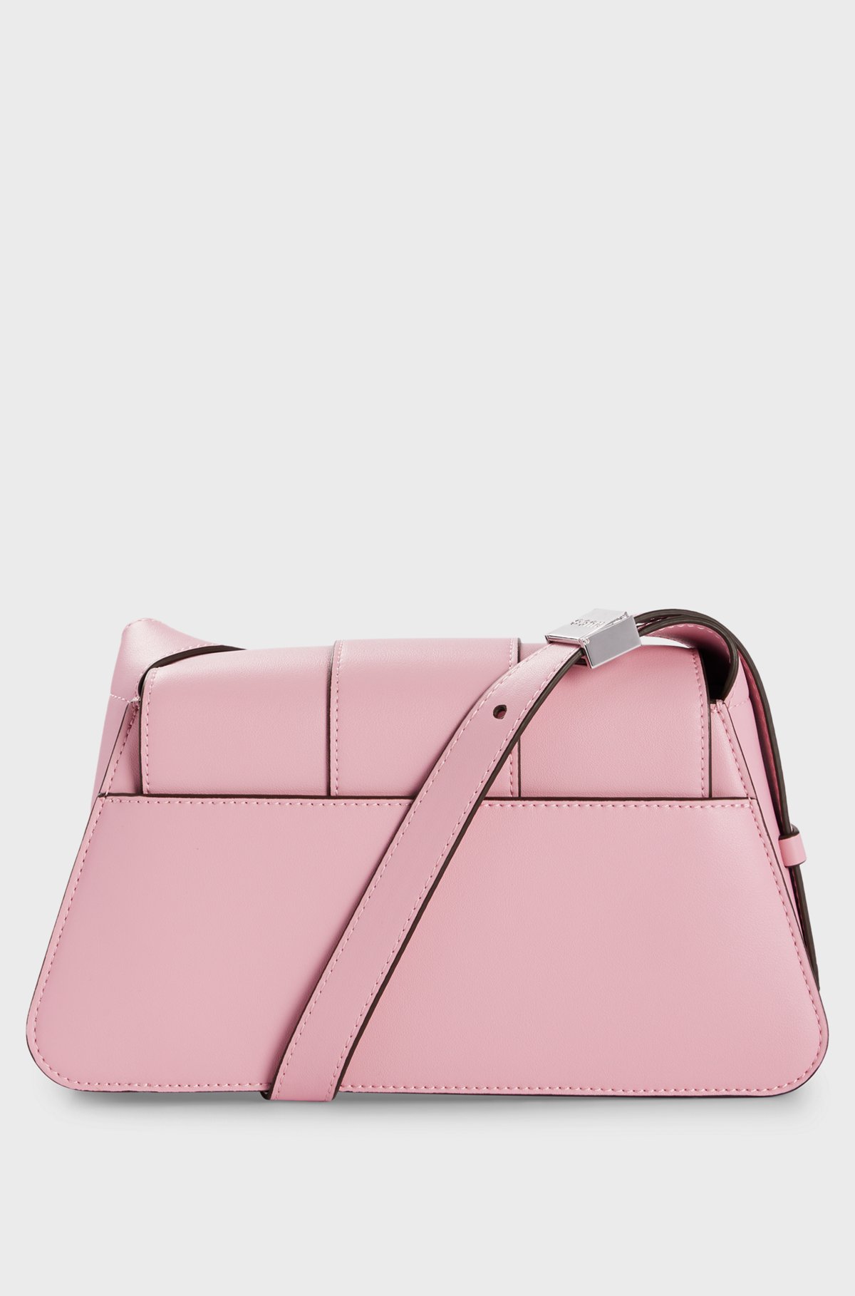 HUGO - Faux-leather shoulder bag with logo lettering - light HUGO - Faux-leather shoulder bag with logo lettering - light
