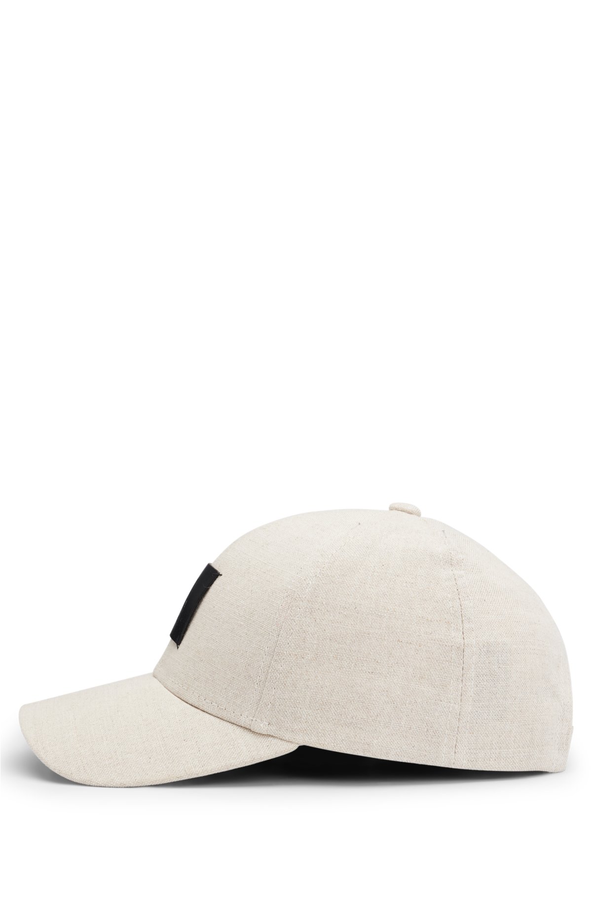 NAOMI x BOSS cap in cotton with logo patch, Natural