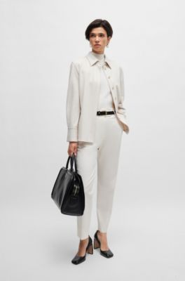 FINN Figuurvormend compressieshirt voor heren, met buikweg-effect, mouwloze shapewear, tank-top van katoen, body shaper onderhemd voor een platte buik, wit, XXL