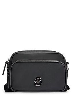 Twill crossbody bag with Double B monogram