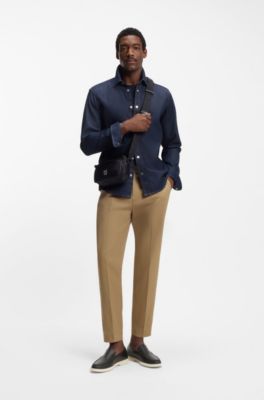 Sac port&eacute; crois&eacute; en twill &agrave; monogramme Double&nbsp;B, Noir