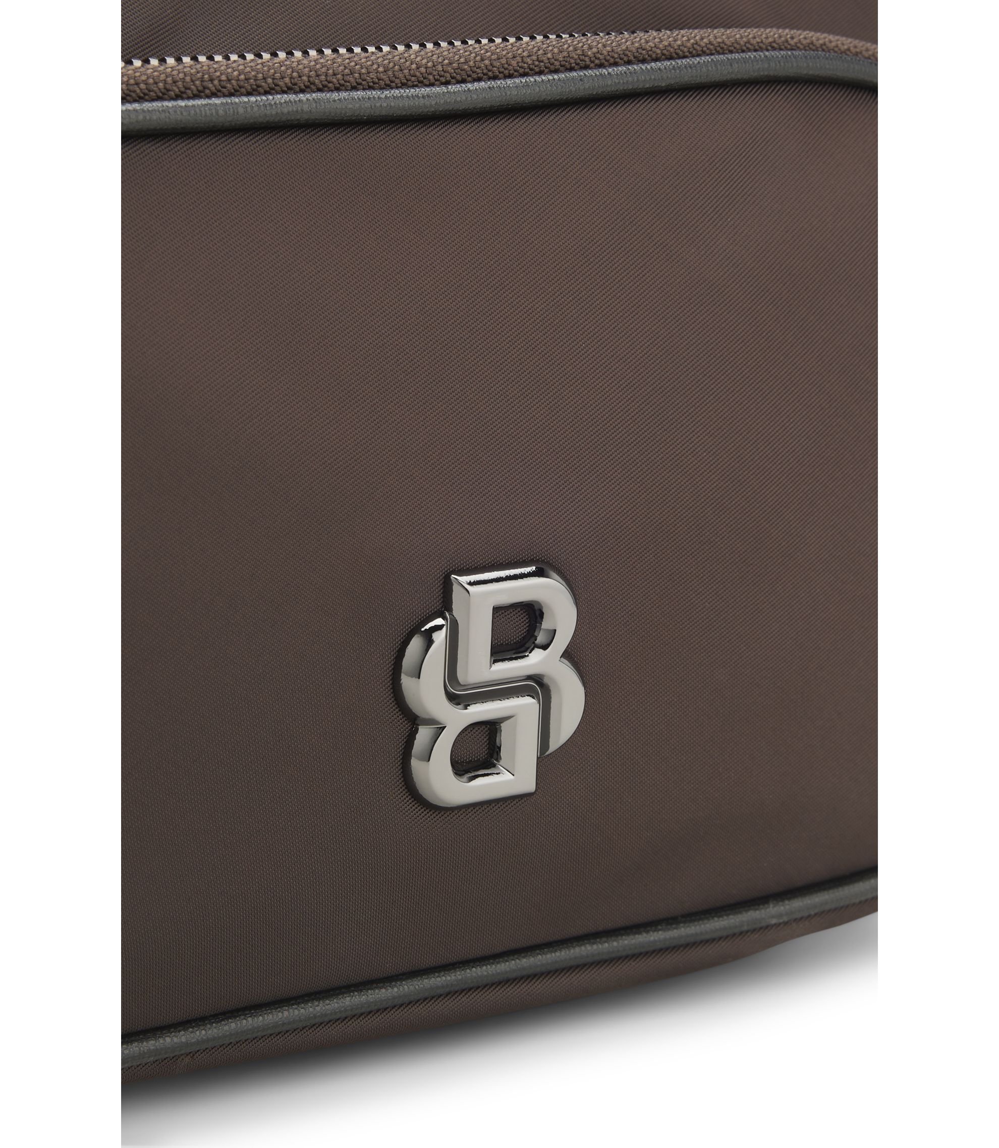 BOSS - ツイル クロスボディバッグ Double Bモノグラム - ダーク