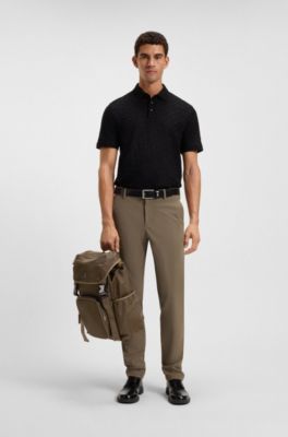 Twill backpack with Double B monogram, Olive