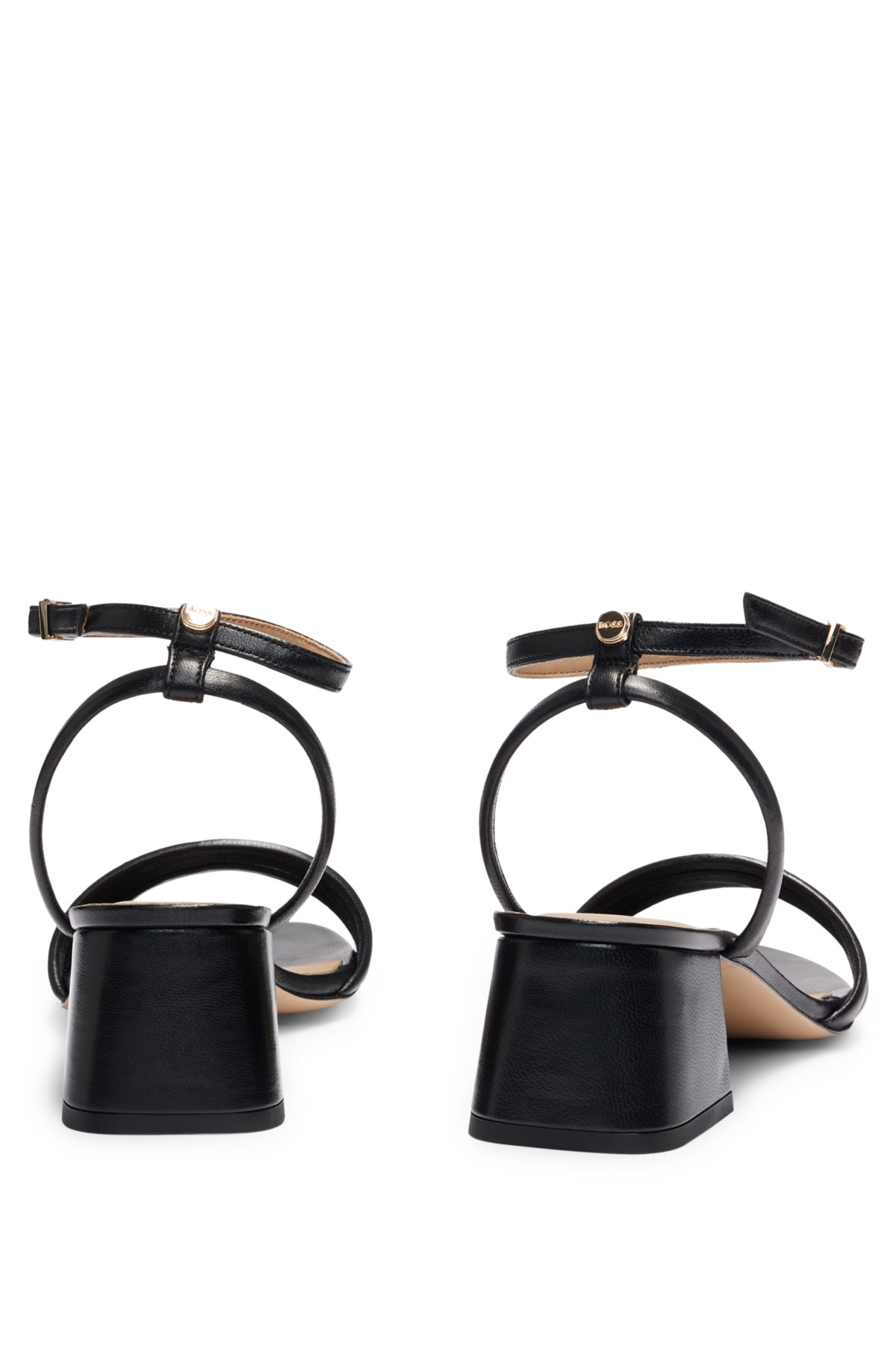 BOSS - Padded-strap sandals with block heel