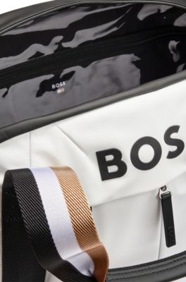 BOSS - Weekender aus Kunstleder mit Logo-Details