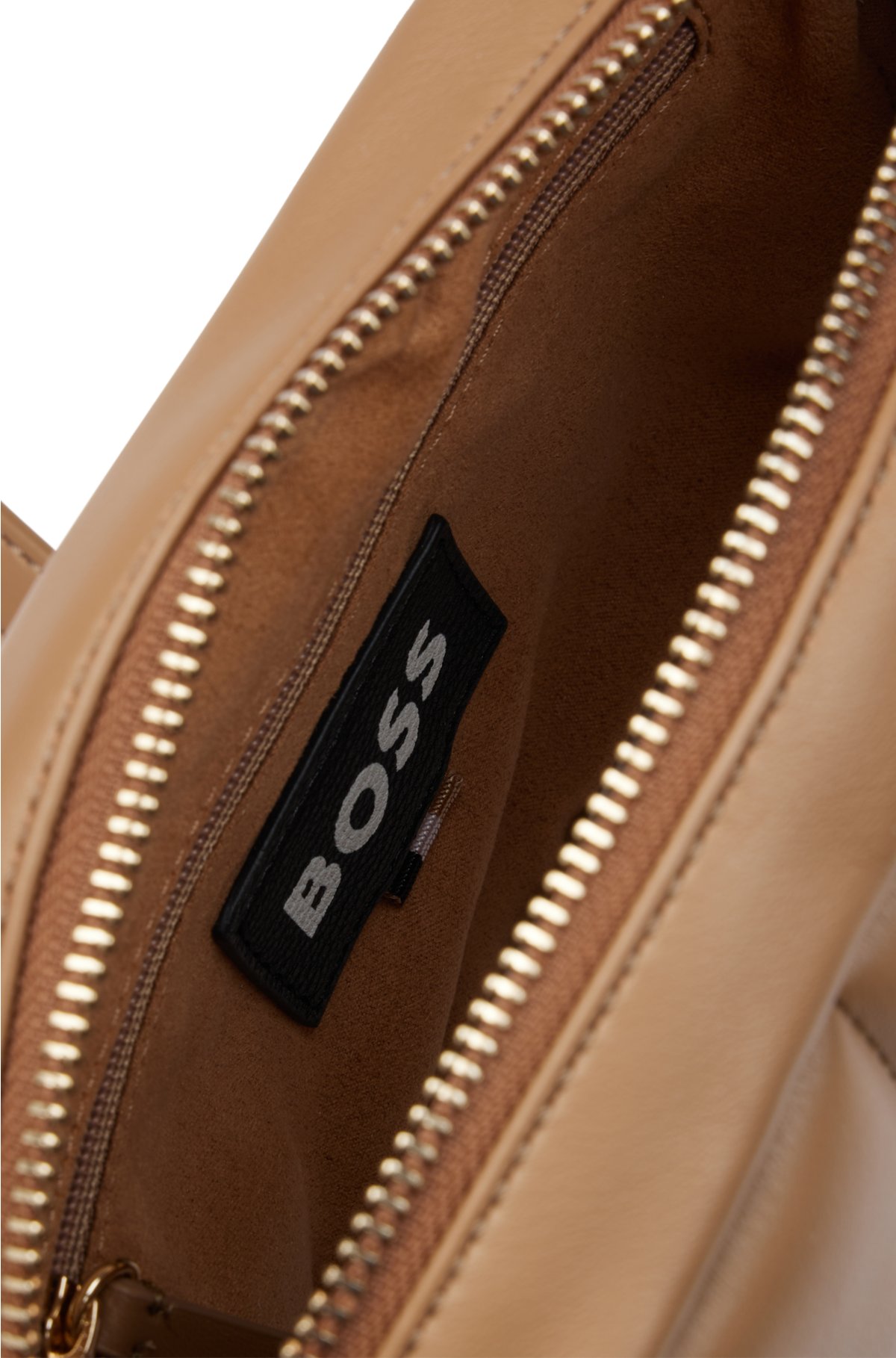 Crossbody bag with Double B monogram hardware, Light Brown