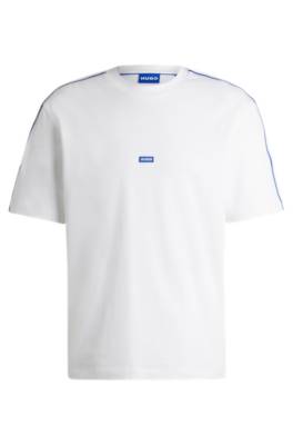 Hugo Cotton-jersey T-shirt With Tape Trims In White