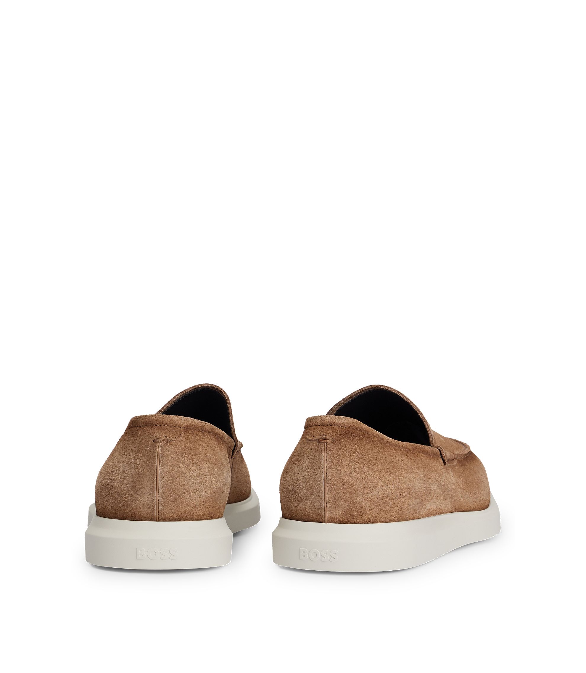 BOSS - Suede loafers with lightweight outsole - Beige BOSS - Suede loafers with lightweight outsole - Beige