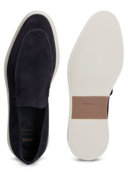 BOSS - Loafers aus Veloursleder mit leichter Sohle 