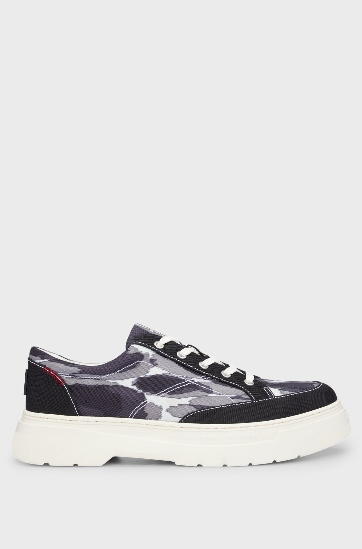 Casual Derby lace-up shoes with seasonal print, Patterned