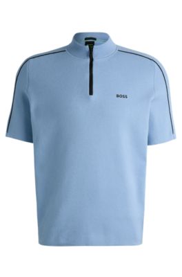 BOSS - Cotton-blend jacquard sweater with tonal stripe logo