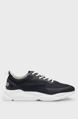 Running-inspired trainers with contrast details, Dark Grey