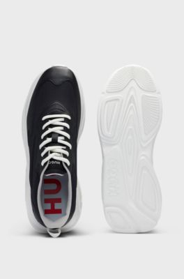 Running-inspired trainers with contrast details, Dark Grey