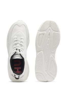 Running-inspired trainers with contrast details, White