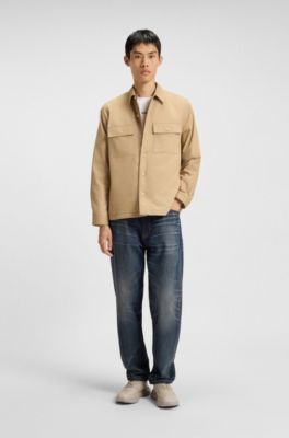 Sneakers stile runner con dettagli a contrasto, Beige chiaro