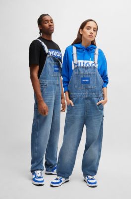 HUGO BOSS - T-Shirt & Dungarees Set - Yellow