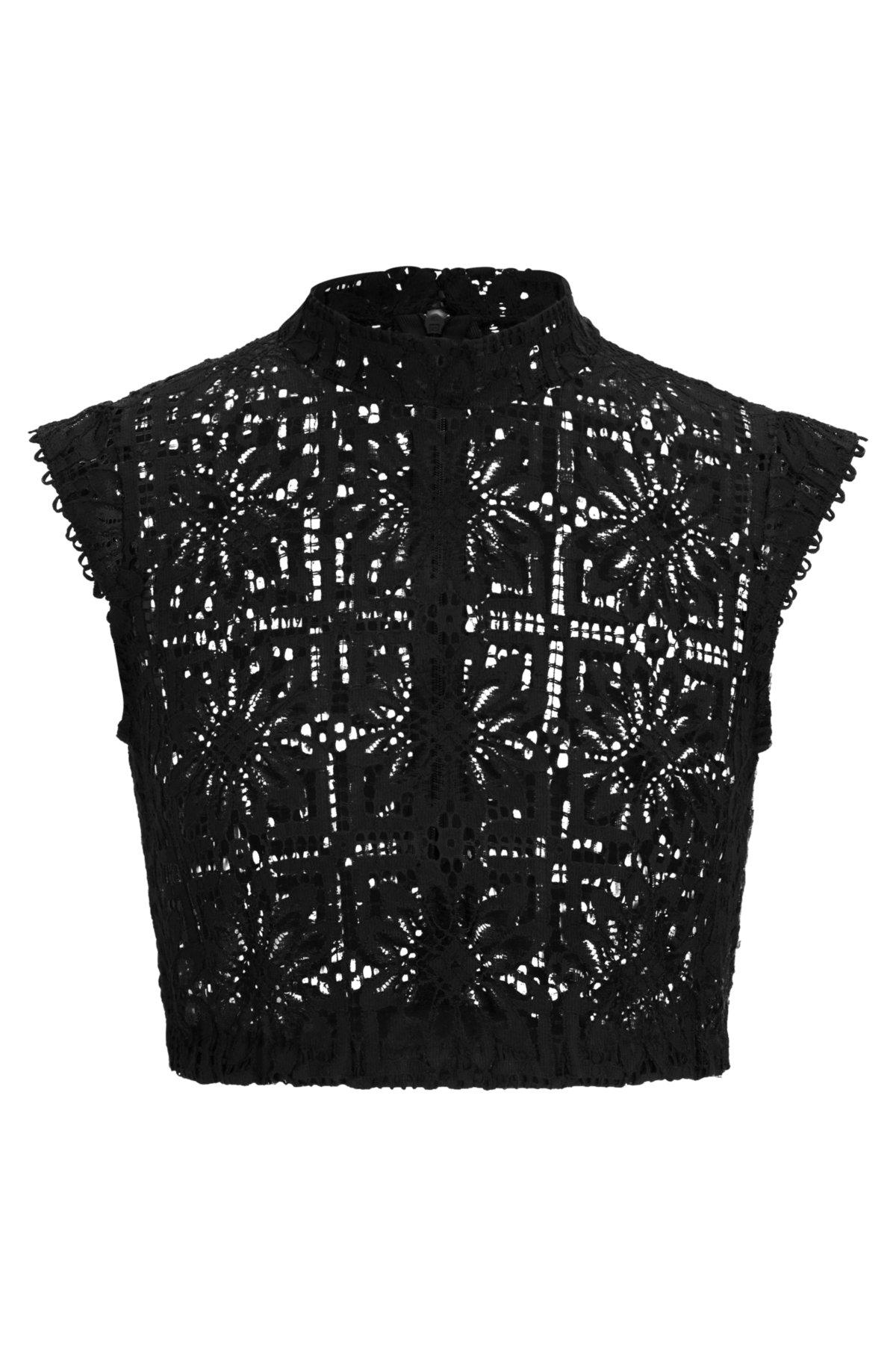 BOSS - BOSS x Kinga Mathe cropped blouse in floral lace
