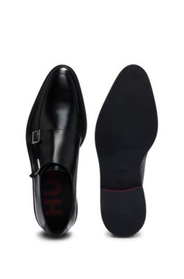 HUGO Doublemonk shoes in leather with logo