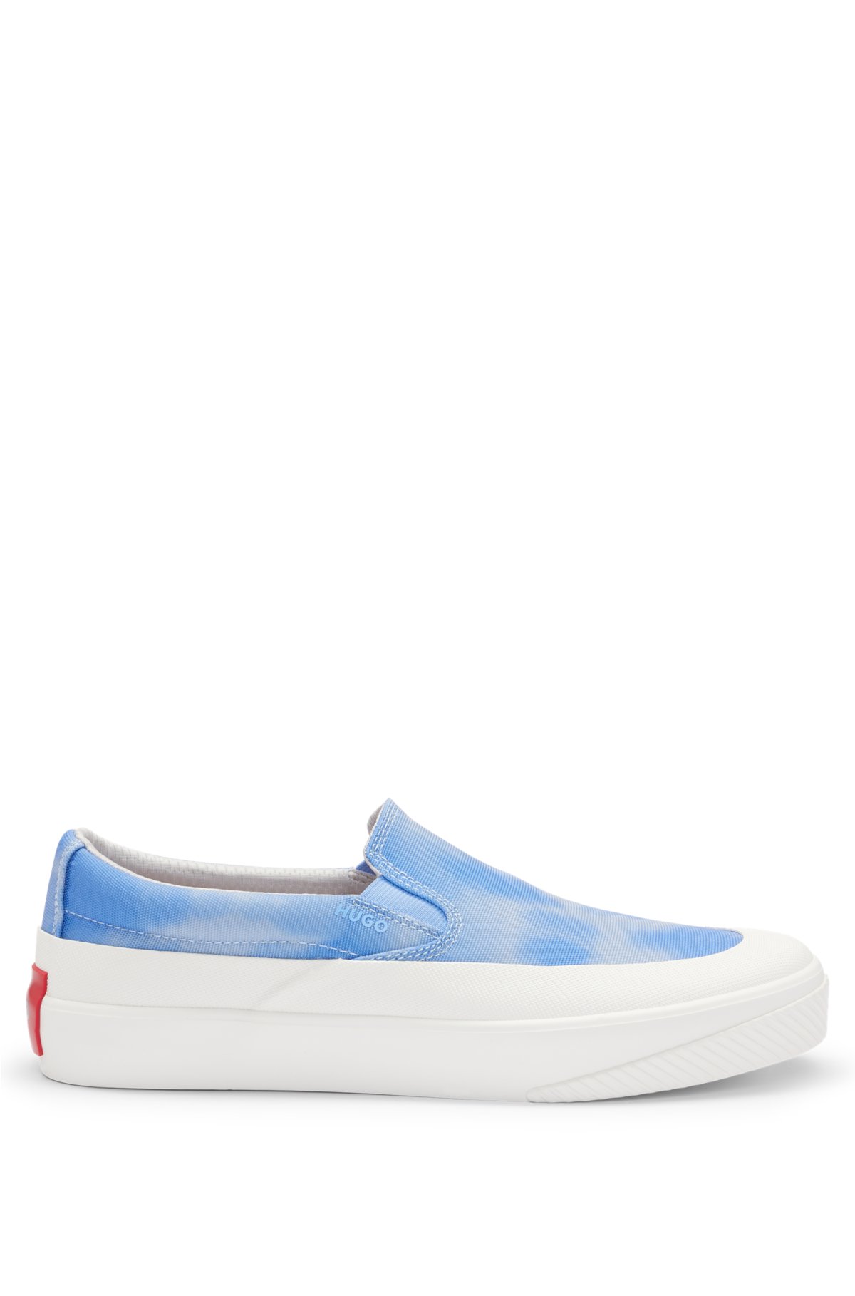 Slip-on shoes with printed uppers, Light Blue