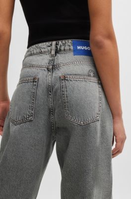 APREL Jeans Herren Relaxed Fit Grau - 100% Baumwolle Rigid Denim Ohne Stretch