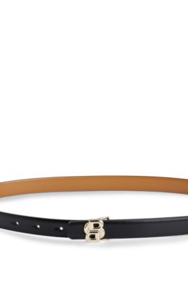 Burberry monogram detail buckled belt - Black