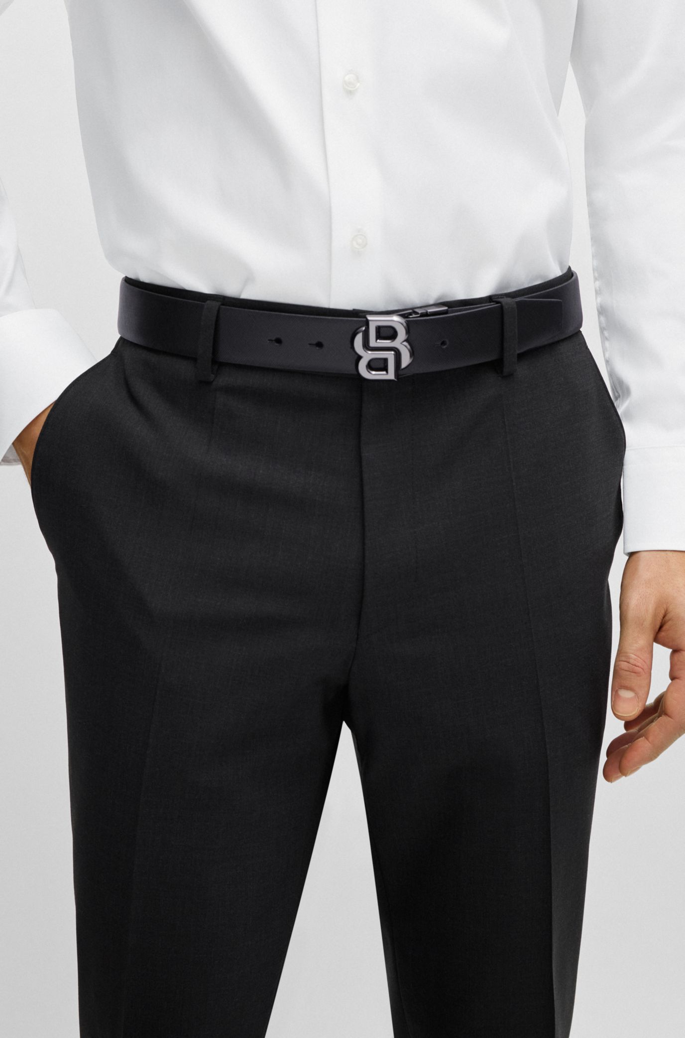 Hugo boss suit clearance belt