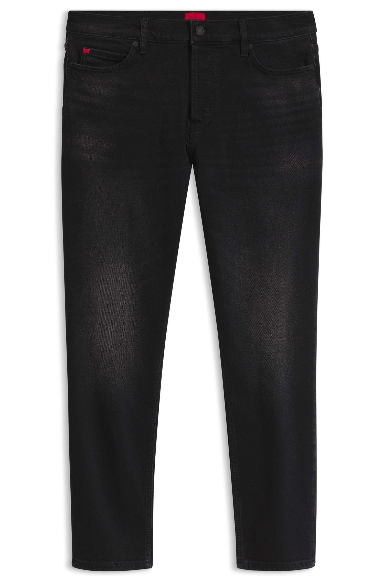 Boss Jeans med avsmalnande passform i djupsvart stretchdenim herr – bild 5