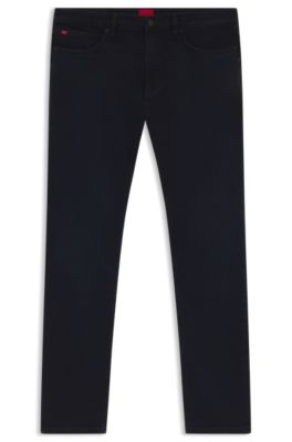 Extra-slim-fit jeans in blue-black stretch denim, Dark Blue