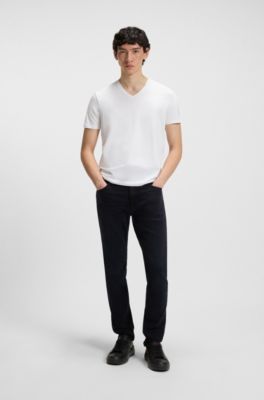 Extra-slim-fit jeans in blue-black denim, Dark Blue