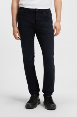 Extra-slim-fit jeans in blue-black stretch denim, Dark Blue