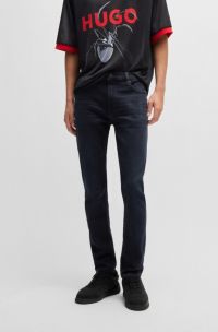 Jean Extra Slim en denim stretch bleu-noir, Bleu foncé