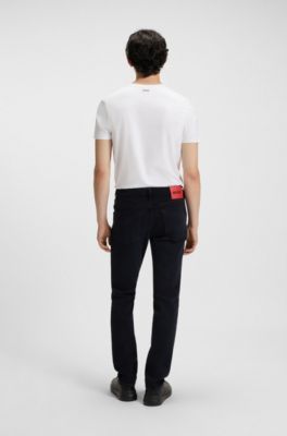 Extra-slim-fit jeans in blue-black denim, Dark Blue