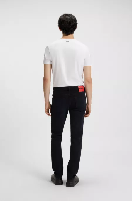 Extra-slim-fit jeans in blue-black stretch denim