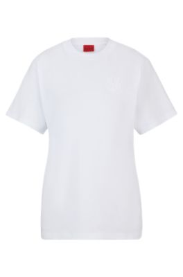 Hugo boss white outlet t shirt women's