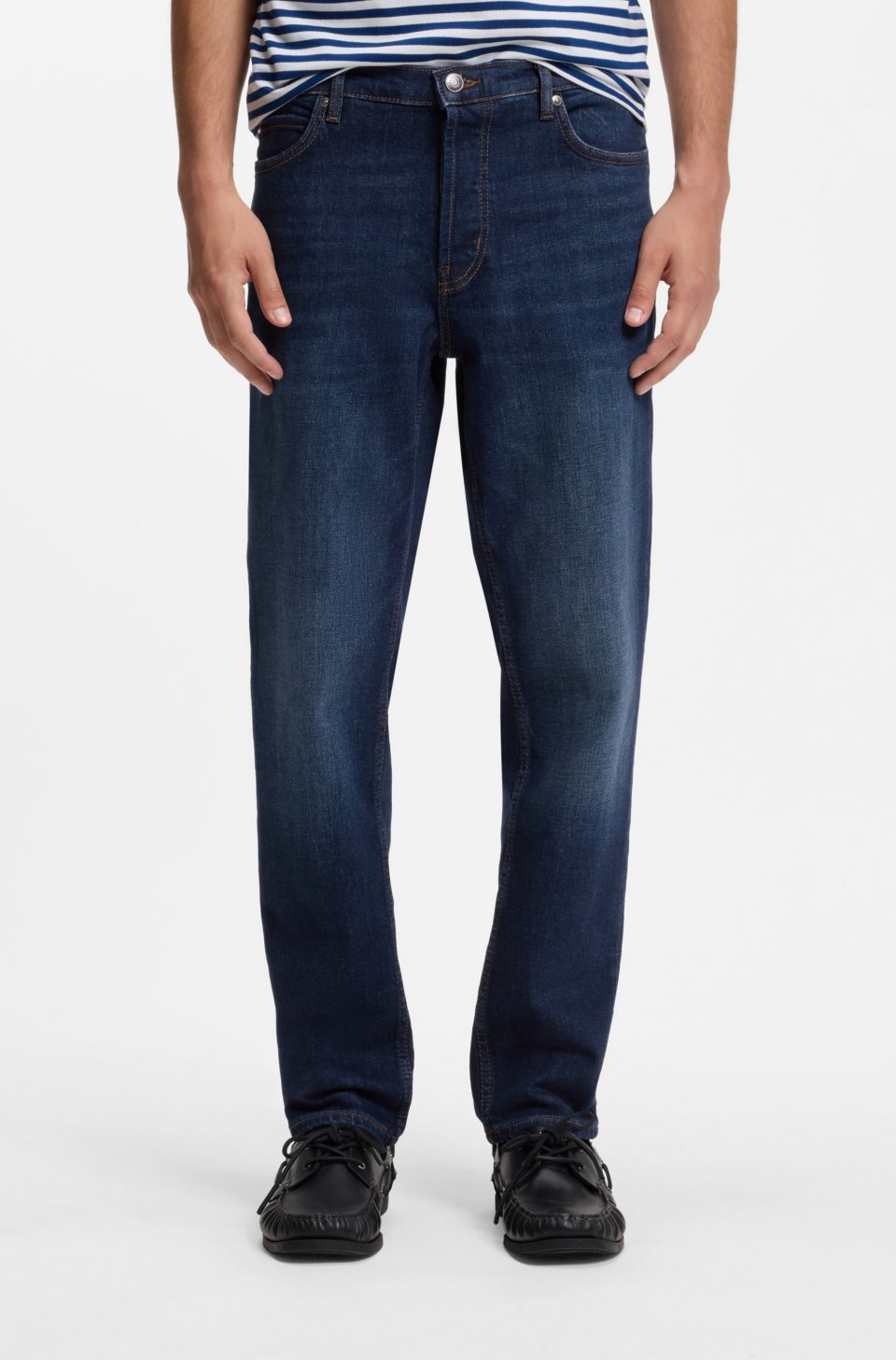 Stretch tapered-fit jeans