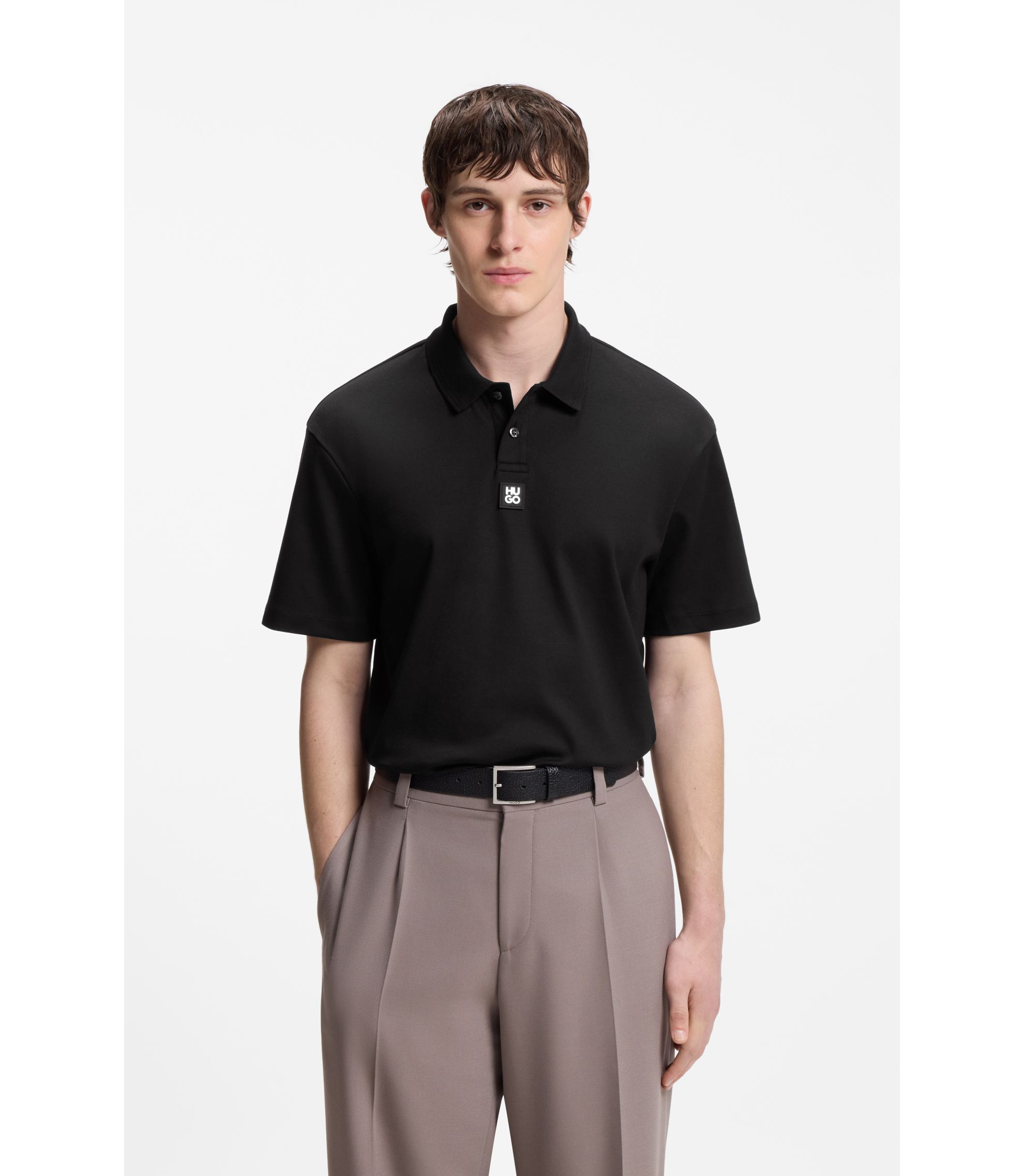 Poloshirt aus Interlock-Baumwolle mit Stack-Logo