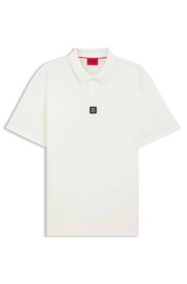 Hugo Interlock-cotton polo shirt with stacked logo pikéer herr – bild 4