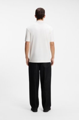 Hugo Interlock-cotton polo shirt with stacked logo pikéer herr – bild 3