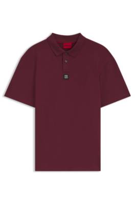 Hugo Interlock-cotton polo shirt with stacked logo pikéer herr – bild 4
