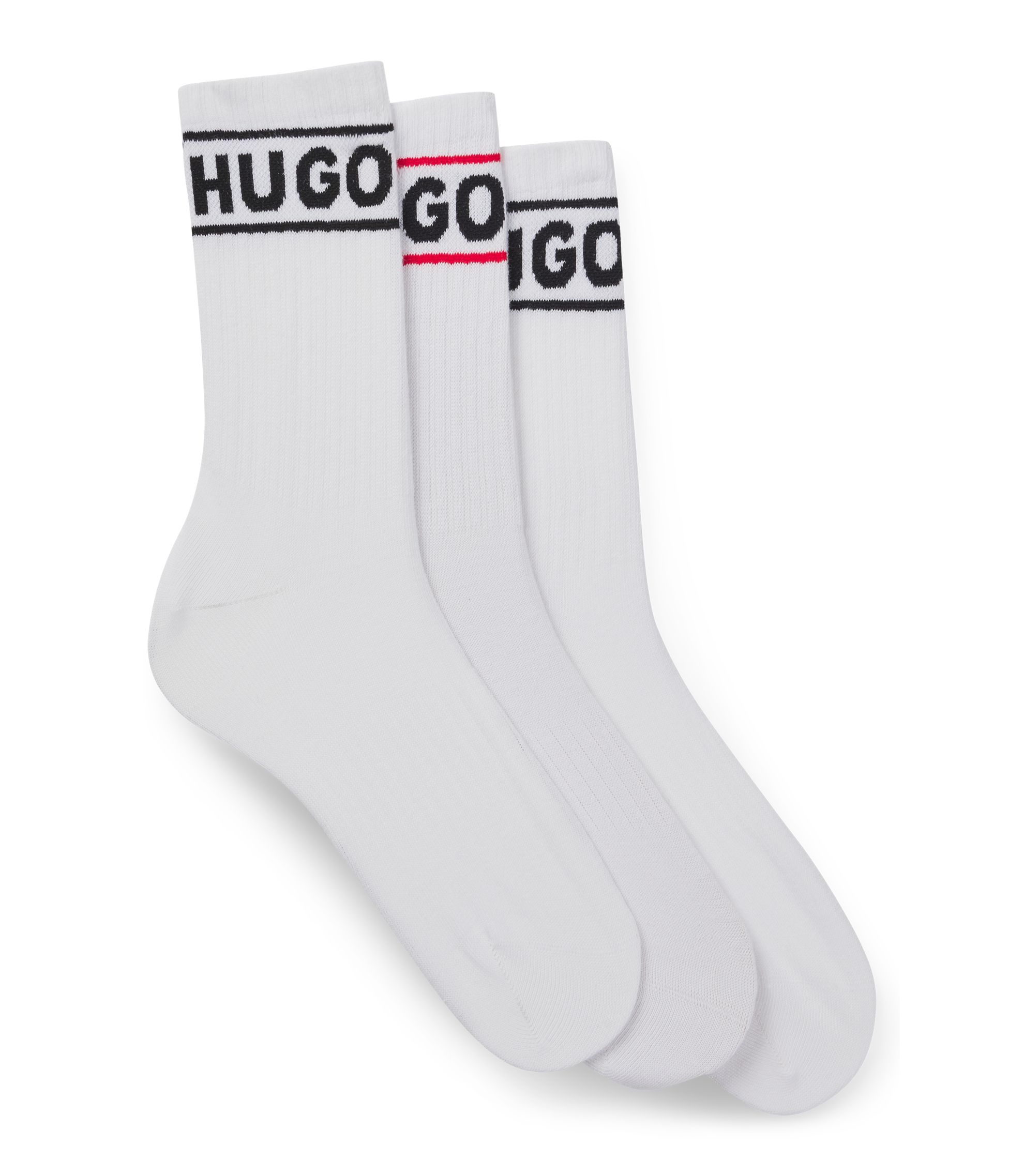 Dreierpack kurze Socken mit Logos